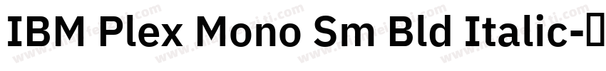IBM Plex Mono Sm Bld Italic字体转换
